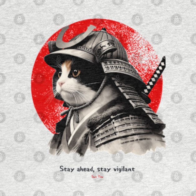 Samurai Warrior Cat Design with Sun Tzu Wisdom by Malus Cattus